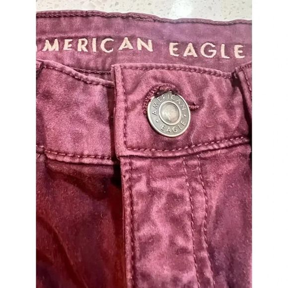AMERICAN EAGLE HIGH RISE JEGGING STRETCH MAROON WOMENS SIZE 6 - Picture 7 of 7